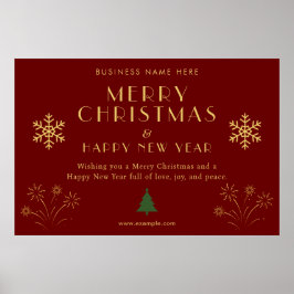Merry Christmas New Year Festive Celebration Party Poster