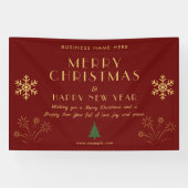 Merry Christmas New Year Festive Celebration Party Spandoek (Horizontaal)