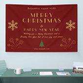 Merry Christmas New Year Festive Celebration Party Spandoek (Beurs)