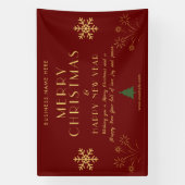 Merry Christmas New Year Festive Celebration Party Spandoek (Verticaal)