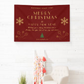 Merry Christmas New Year Festive Celebration Party Spandoek (Insitu)