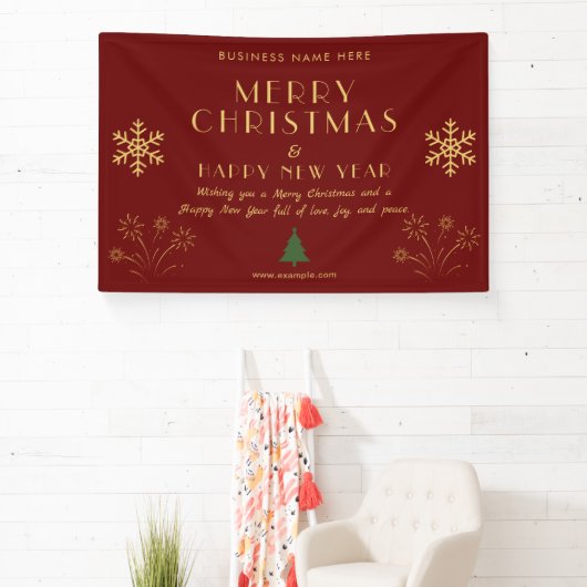 Merry Christmas New Year Festive Celebration Party Spandoek (Insitu)