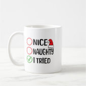 Merry Christmas Nice Naughty I Tried Christmas Lis Koffiemok (Links)
