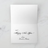 Merry Christmas Night Tree Aangepast script Feestdagen Kaart (Binnen)