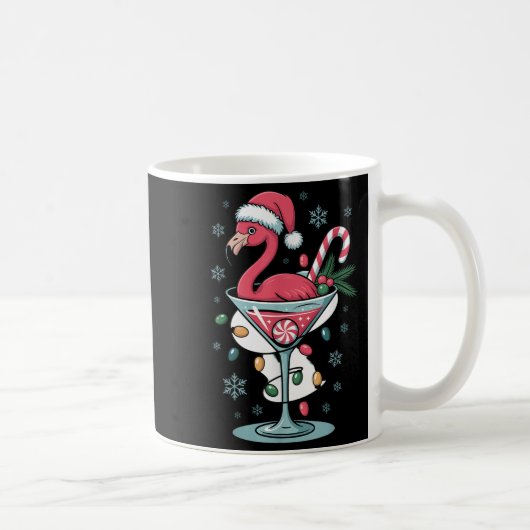 Merry Christmas Nk Flamingo Wine Drinking Lights X Koffiemok (Rechts)