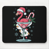 Merry Christmas Nk Flamingo Wine Drinking Lights X Muismat (Voorkant)