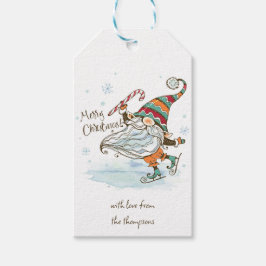 Merry Christmas Nordic Gnome Cadeaulabel