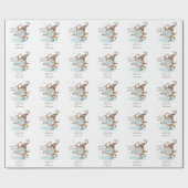 Merry Christmas Nordic Gnome gepersonaliseerd Cadeaupapier (Vlak)