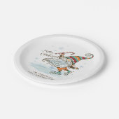 Merry Christmas Nordic Gnome gepersonaliseerd Papieren Bordje (Gekanteld)