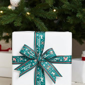 Merry Christmas nordic pattern Grosgrain Lint