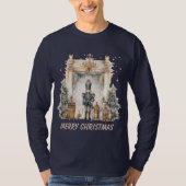 Merry Christmas notenkraker waterverf T-shirt (Voorkant)