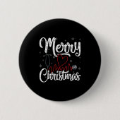 Merry Christmas Nurse Nursing Stethoscope, Ronde Button 5,7 Cm (Voorkant)