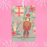 Merry Christmas Nutcracker Aangepaste naam Luchtverfrisser<br><div class="desc">Vrolijk kerstseizoen is hier,  pak je notenkraker patroon aangepaste naam luchtverfrisser</div>