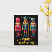 Merry Christmas Nutcracker Ballet Dance Women Kids Kaart (Gele Bloem)