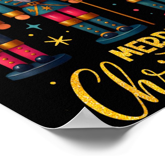 Merry Christmas Nutcracker Ballet Dance Women Kids Poster (Hoek)