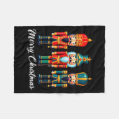 Merry Christmas Nutcracker Ballet Festive Xmas Men Fleece Deken (Voorkant (Horizontaal))