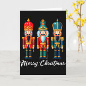 Merry Christmas Nutcracker Ballet Festive Xmas Men Kaart (Gele Bloem)