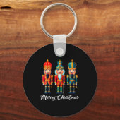 Merry Christmas Nutcracker Ballet Festive Xmas Men Sleutelhanger (Voorkant)