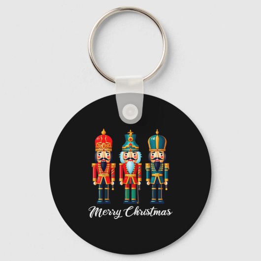 Merry Christmas Nutcracker Ballet Festive Xmas Men Sleutelhanger (Voorkant)