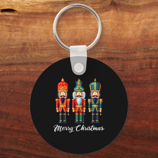 Merry Christmas Nutcracker Ballet Festive Xmas Men Sleutelhanger (Voorkant)