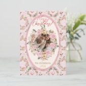 Merry Christmas Nutcracker Beaux Custom Message Feestdagenkaart (Staand voorkant)