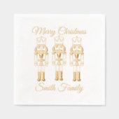Merry Christmas Nutcracker Family Name Holiday Folie Servetten (Voorkant)