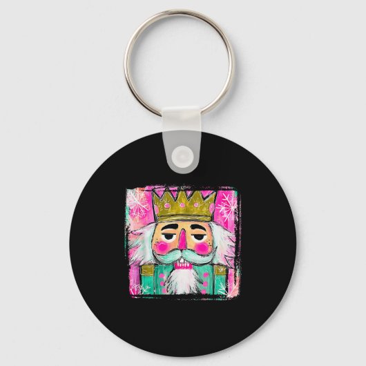 Merry Christmas Nutcracker Men Women Kids Xmas Paj Sleutelhanger (Voorkant)