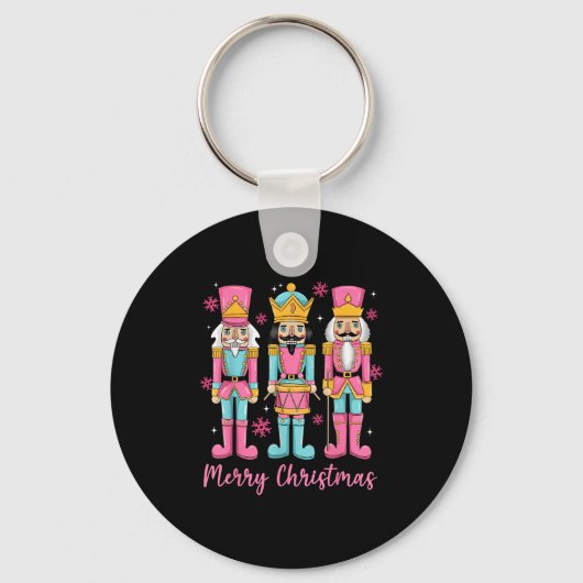 Merry Christmas Nutcracker Squad NK Pyjama Vrouwen Sleutelhanger (Voorkant)