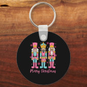 Merry Christmas Nutcracker Squad NK Pyjama Vrouwen Sleutelhanger (Voorkant)