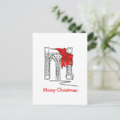 Merry Christmas NYC Brooklyn Bridge New York City Feestdagenkaart (Staand voorkant)