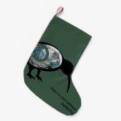 MERRY CHRISTMAS NZ KIWI NEW ZEALAND SANTA CUSTOM KLEINE KERSTSOK (Voorkant (Hangend))