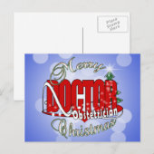 Merry CHRISTMAS Obstetricia Feestdagenkaart (Voorkant / Achterkant)