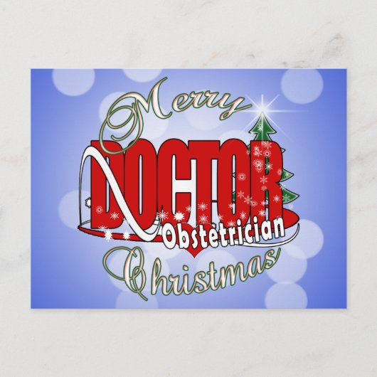 Merry CHRISTMAS Obstetricia Feestdagenkaart (Voorkant)