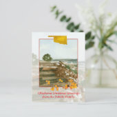 Merry Christmas Oklahoma Black Mesa gepersonalisee Feestdagenkaart (Staand voorkant)