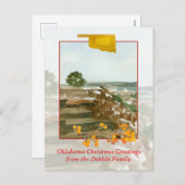 Merry Christmas Oklahoma Black Mesa gepersonalisee Feestdagenkaart (Voorkant / Achterkant)