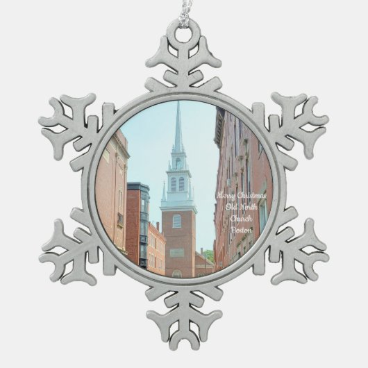Merry Christmas Old North Church Boston ornament (Voorkant)