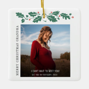 Merry Christmas Oma Baby aangekondigd Keramisch Ornament