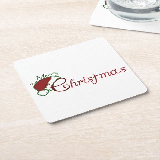 **MERRY CHRISTMAS* ONDERZETTER (Schuin)