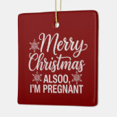 Merry Christmas ook aangekondigd in de Baby Keramisch Ornament (Links)