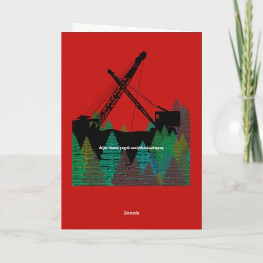 MERRY CHRISTMAS OPERATOR VAN DE ENGINEER-CRANE FEESTDAGEN KAART (Achterkant)