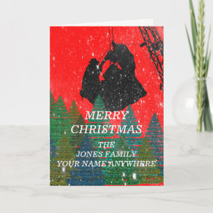 MERRY CHRISTMAS OPERATOR VAN DE ENGINEER-CRANE FEESTDAGEN KAART