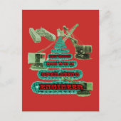 MERRY CHRISTMAS OPERATOR VAN DE ENGINEER-CRANE FEESTDAGENKAART (Voorkant)