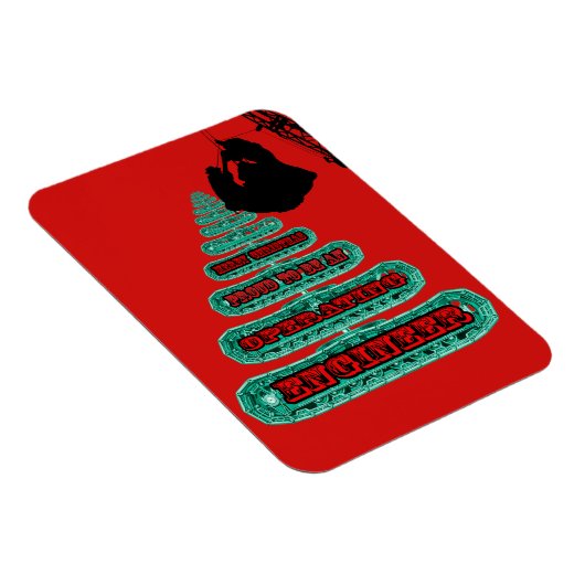 MERRY CHRISTMAS OPERATOR VAN DE ENGINEER-CRANE MAGNEET (Rechterzijde)