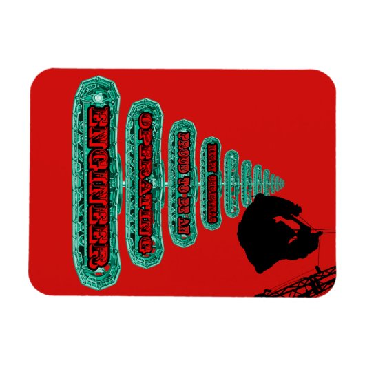 MERRY CHRISTMAS OPERATOR VAN DE ENGINEER-CRANE MAGNEET (Horizontaal)