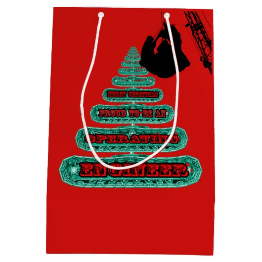 MERRY CHRISTMAS OPERATOR VAN DE ENGINEER-CRANE MEDIUM CADEAUZAKJE (Achterkant)