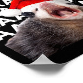 Merry Christmas Opossum Screaming Fun Men Women Ki Poster (Hoek)
