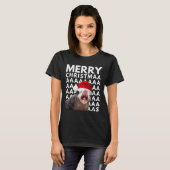 Merry Christmas Opossum Screaming Fun Men Women Ki T-shirt (Voorkant volledig)