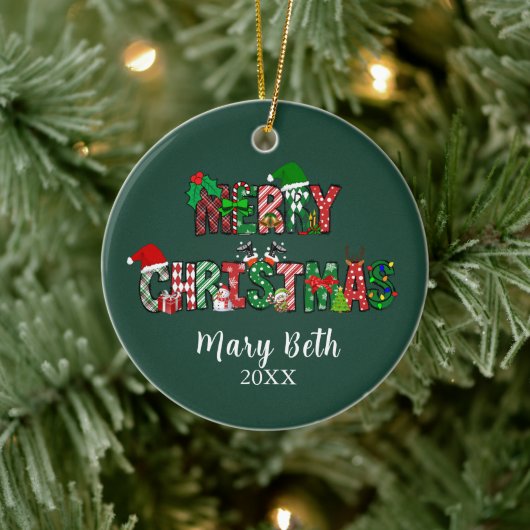 Merry Christmas Ornament (Boom)