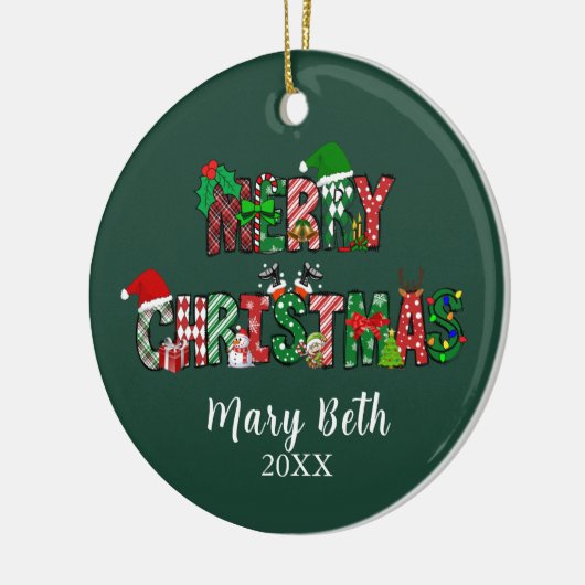  Merry Christmas Ornament (Links)