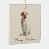 Merry Christmas Ornament Custom Dog Photo (Rechts)